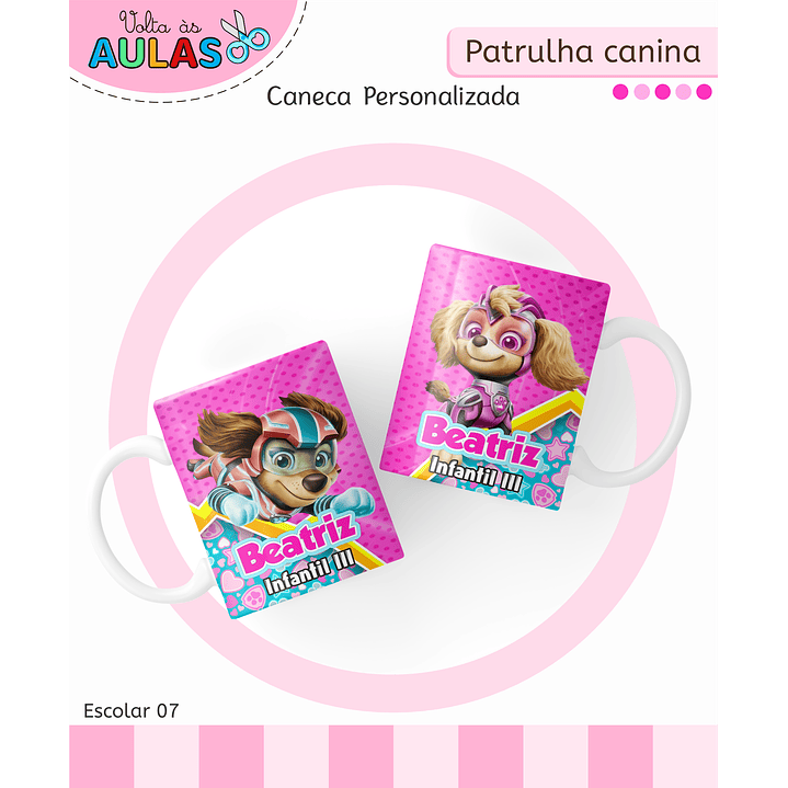 Kit Digital Encadernação Patrulha Canina Menina 10