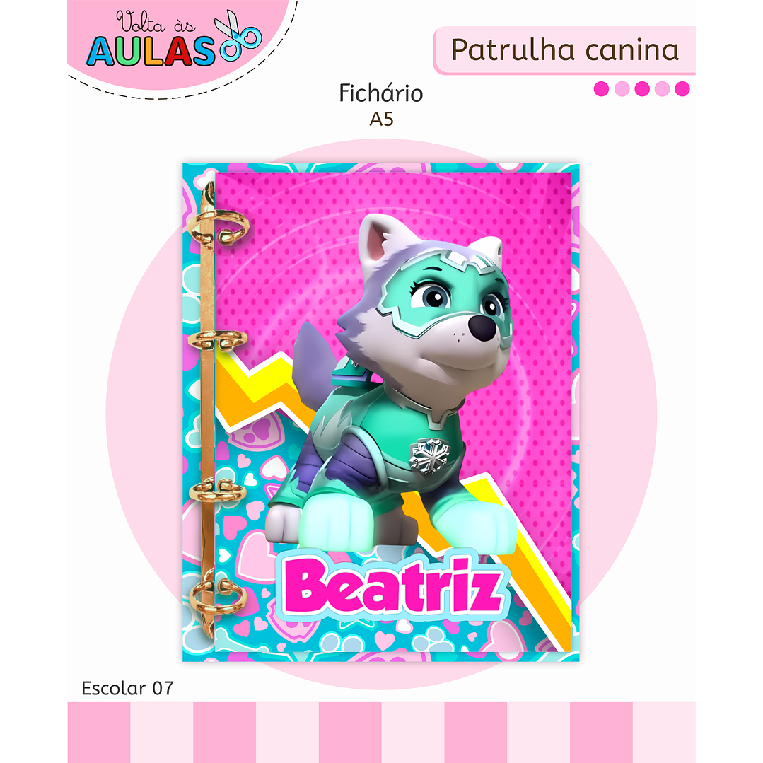 Kit Digital Encadernação Patrulha Canina Menina 12