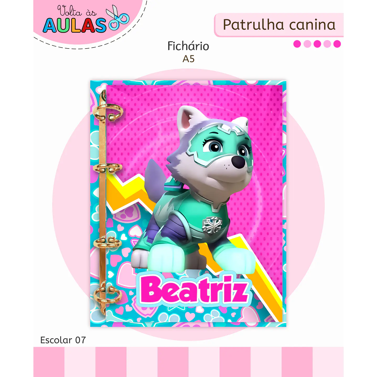 Kit Digital Encadernação Patrulha Canina Menina 12