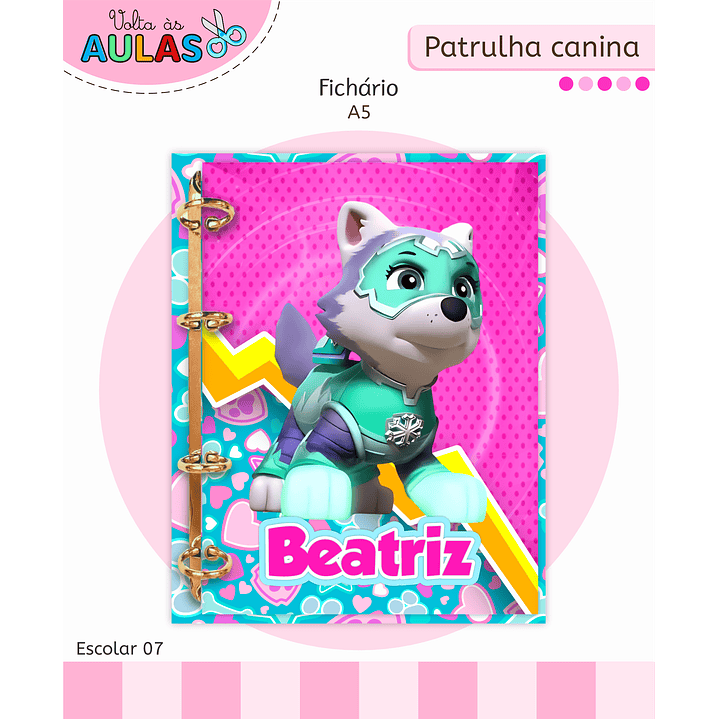 Kit Digital Encadernação Patrulha Canina Menina 12