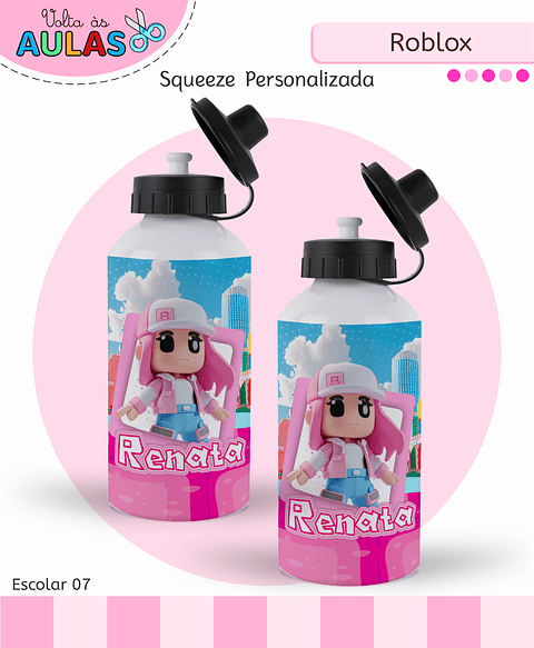 Kit Digital Encadernação Roblox Menina - Volta às Aulas