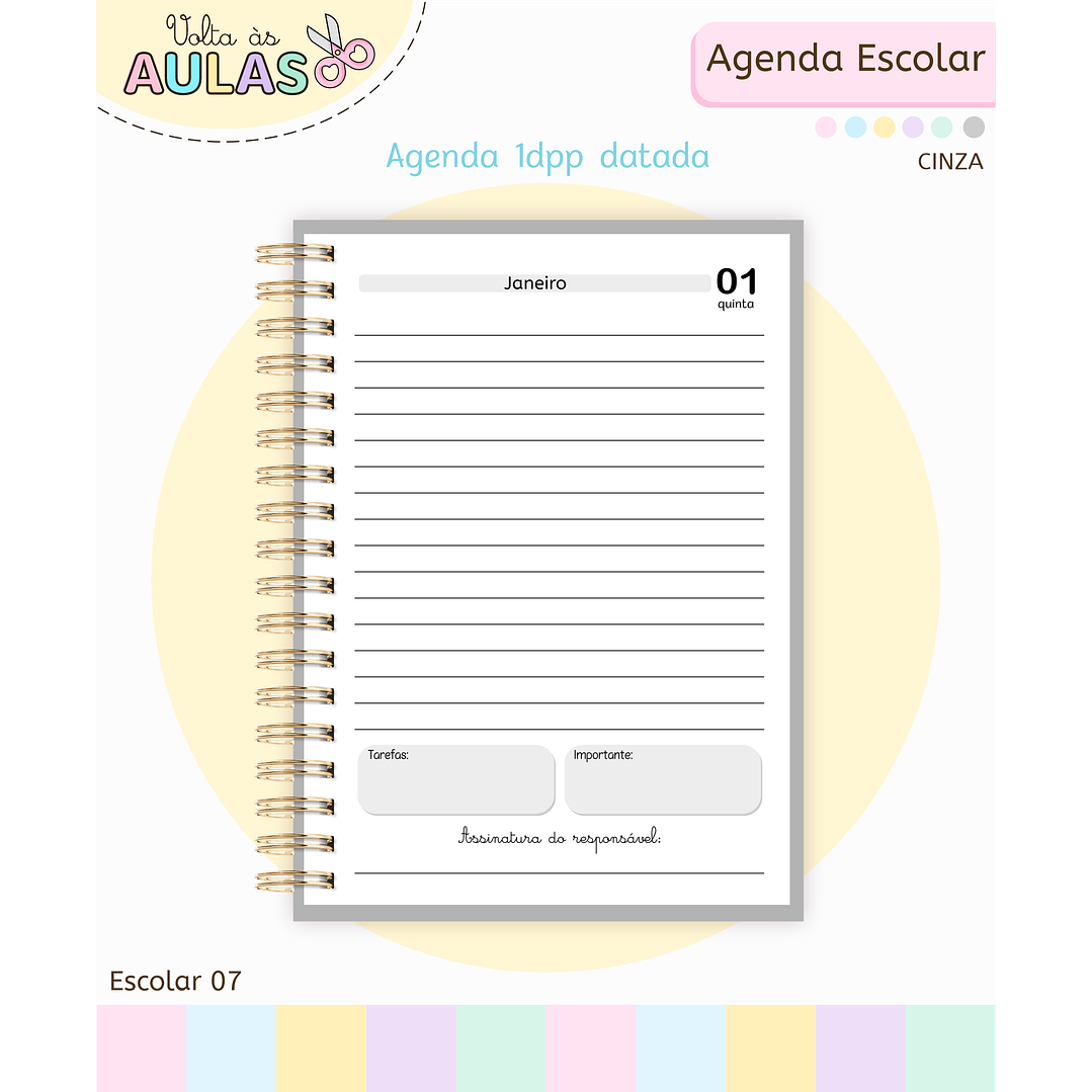 Pack Miolos de Agenda 2026 Datada e Permanente 8