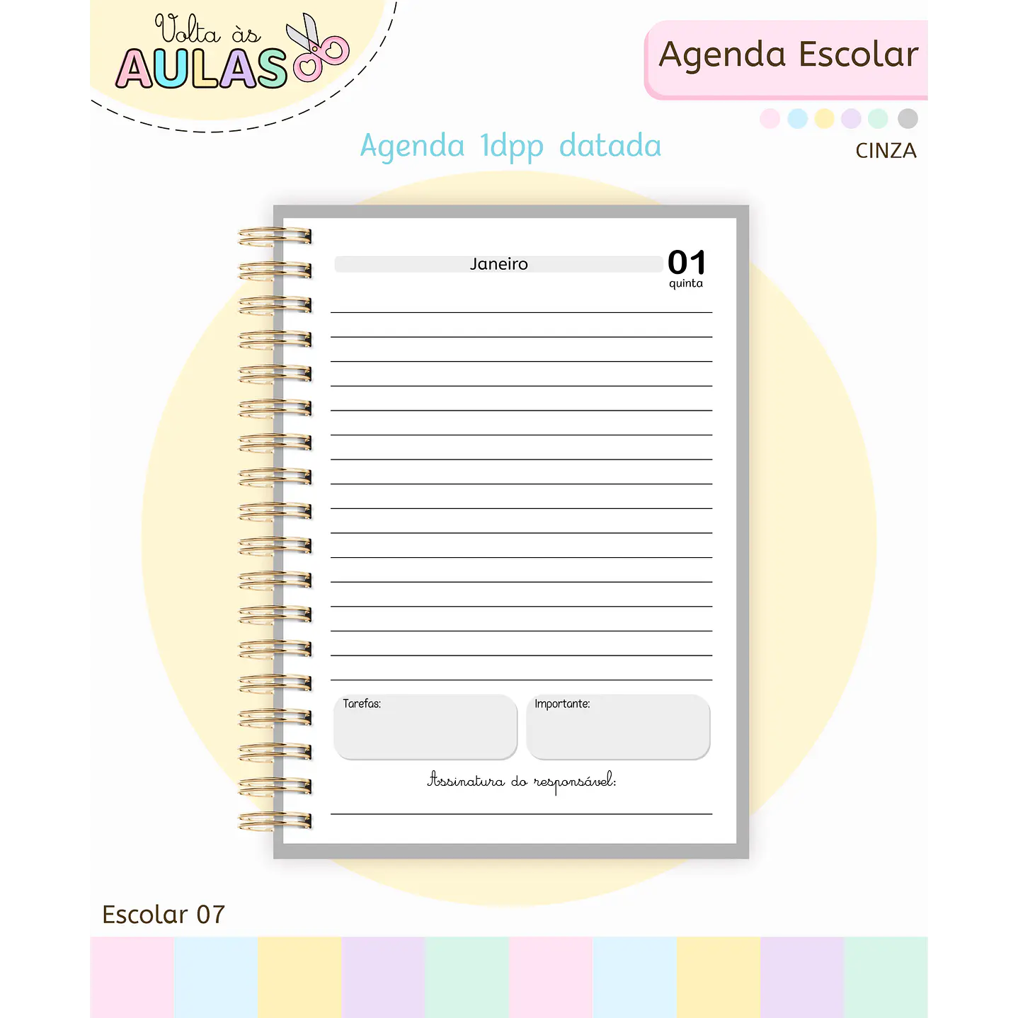 Pack Miolos de Agenda 2026 Datada e Permanente 8