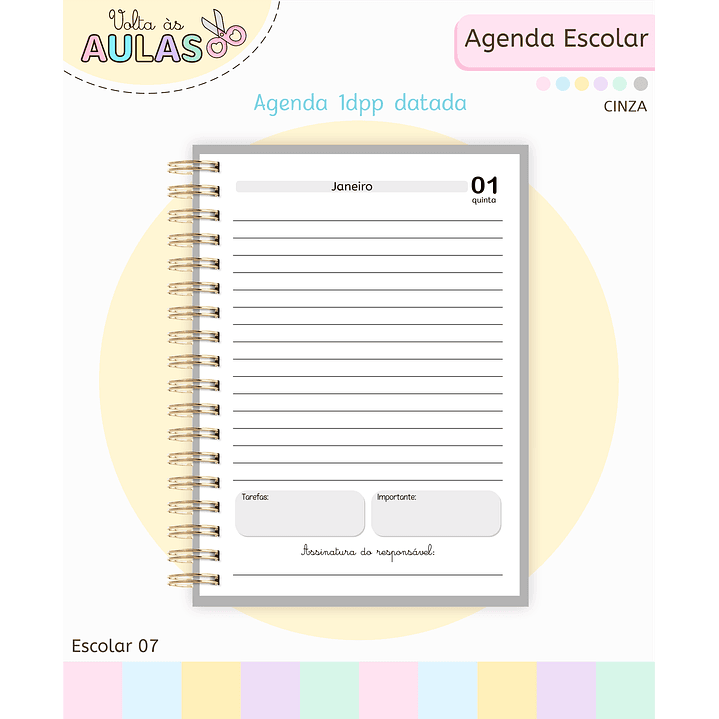 Pack Miolos de Agenda 2026 Datada e Permanente 8