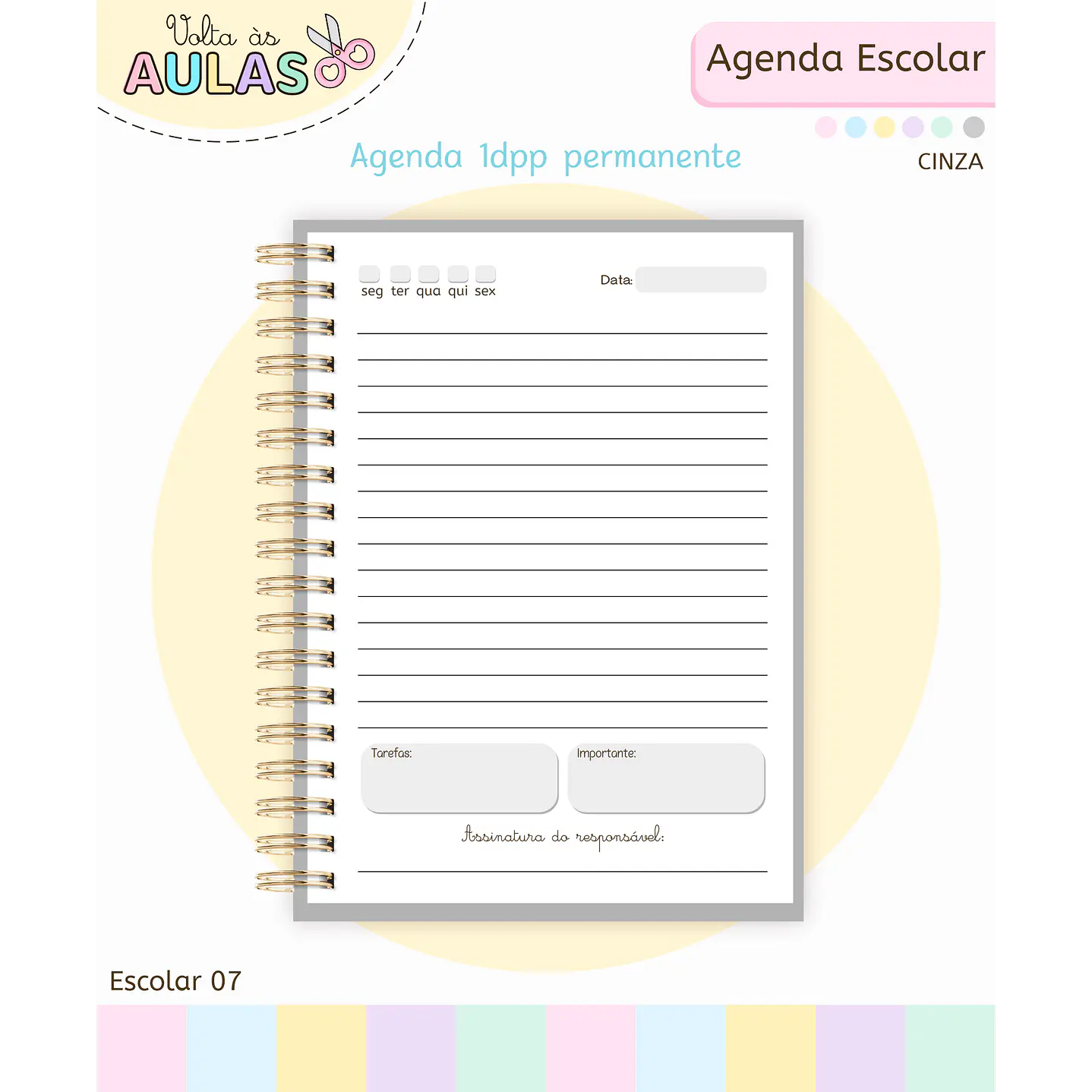 Pack Miolos de Agenda 2026 Datada e Permanente 12