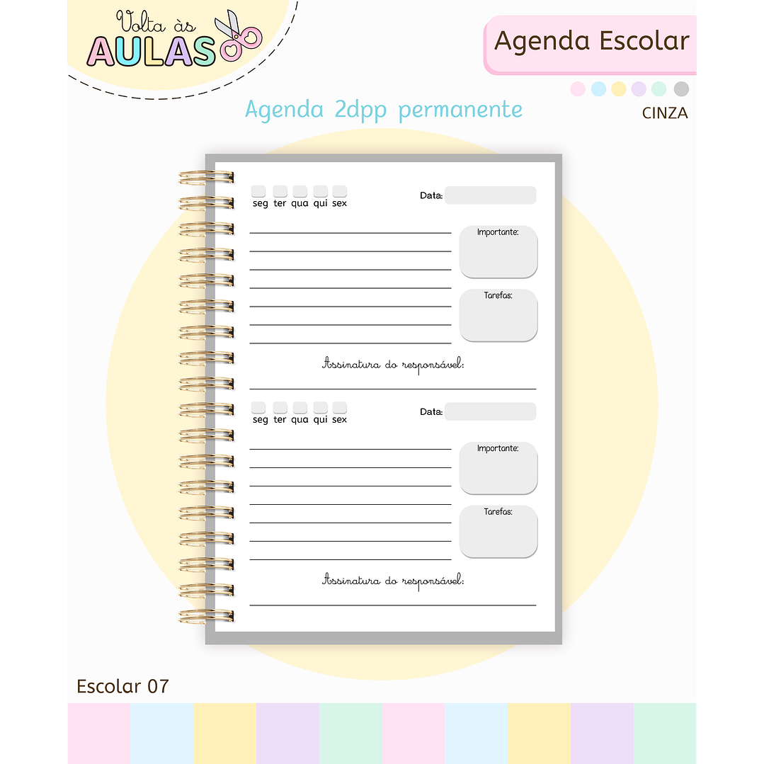 Pack Miolos de Agenda 2026 Datada e Permanente 9