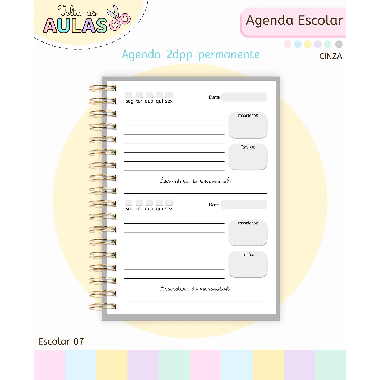Pack Miolos de Agenda 2026 Datada e Permanente 9