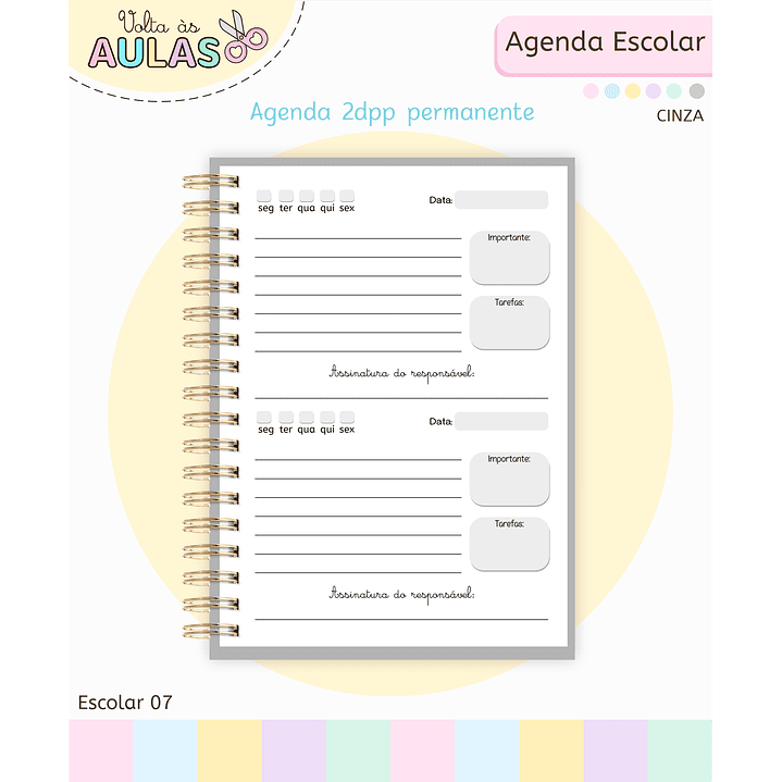 Pack Miolos de Agenda 2026 Datada e Permanente 9