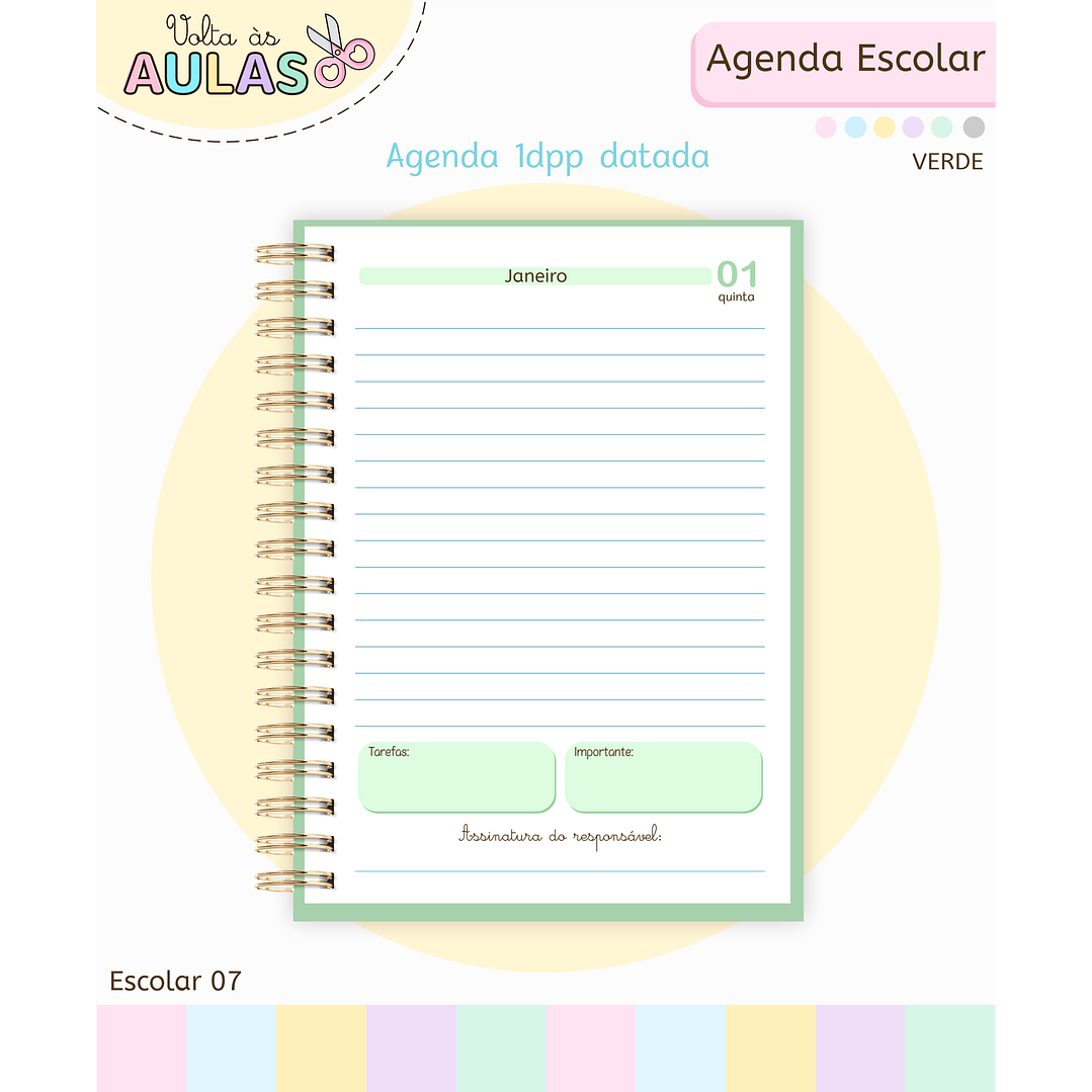 Pack Miolos de Agenda 2026 Datada e Permanente 5