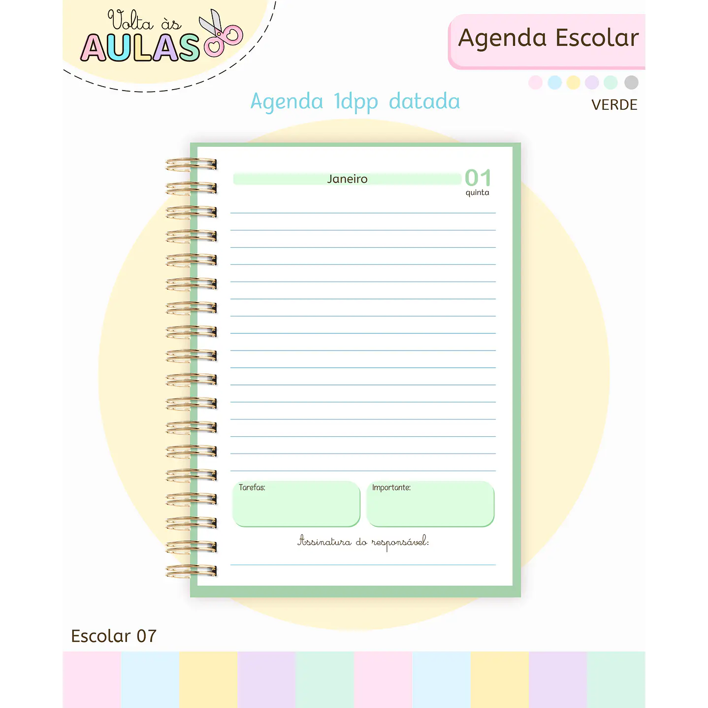 Pack Miolos de Agenda 2026 Datada e Permanente 5