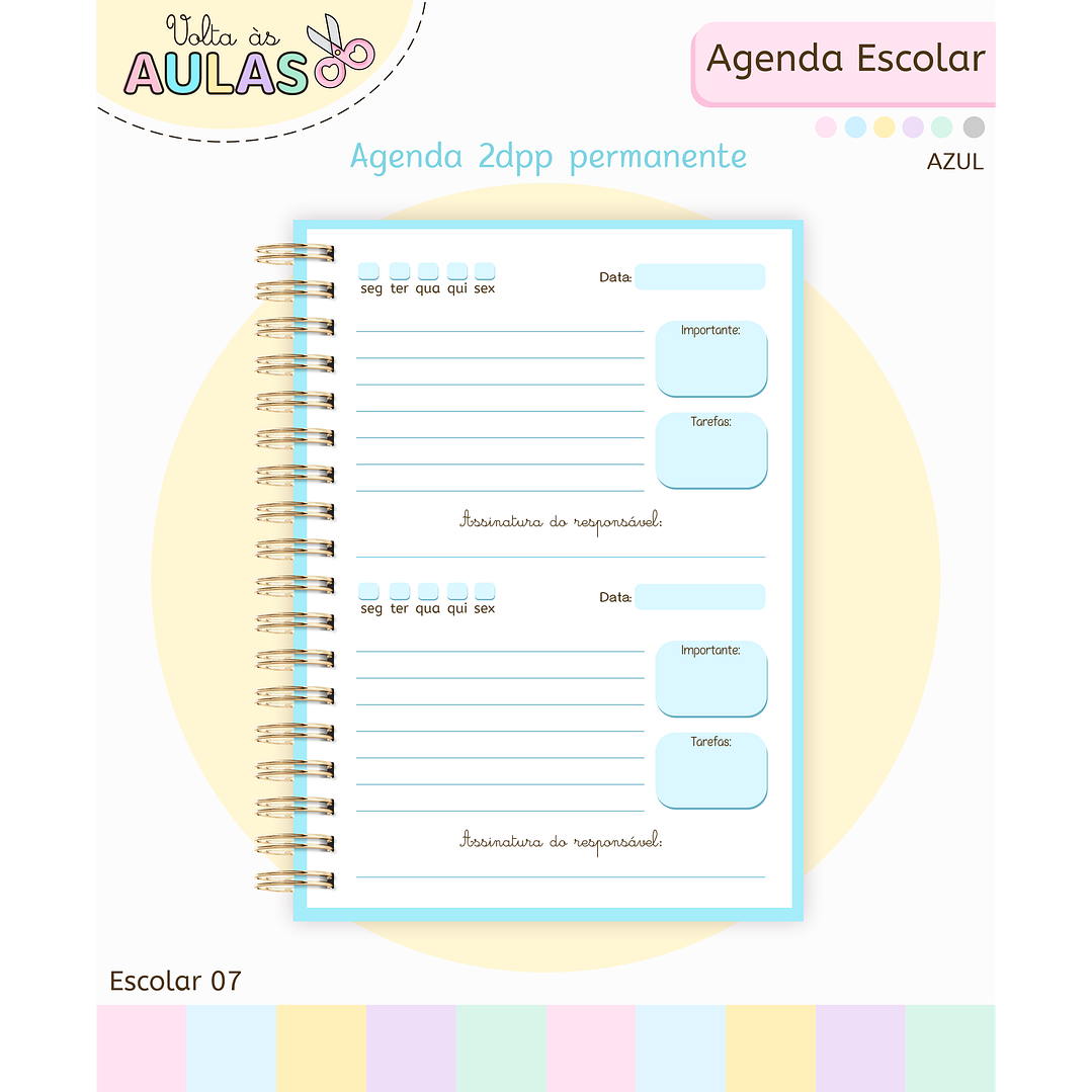 Pack Miolos de Agenda 2026 Datada e Permanente 7