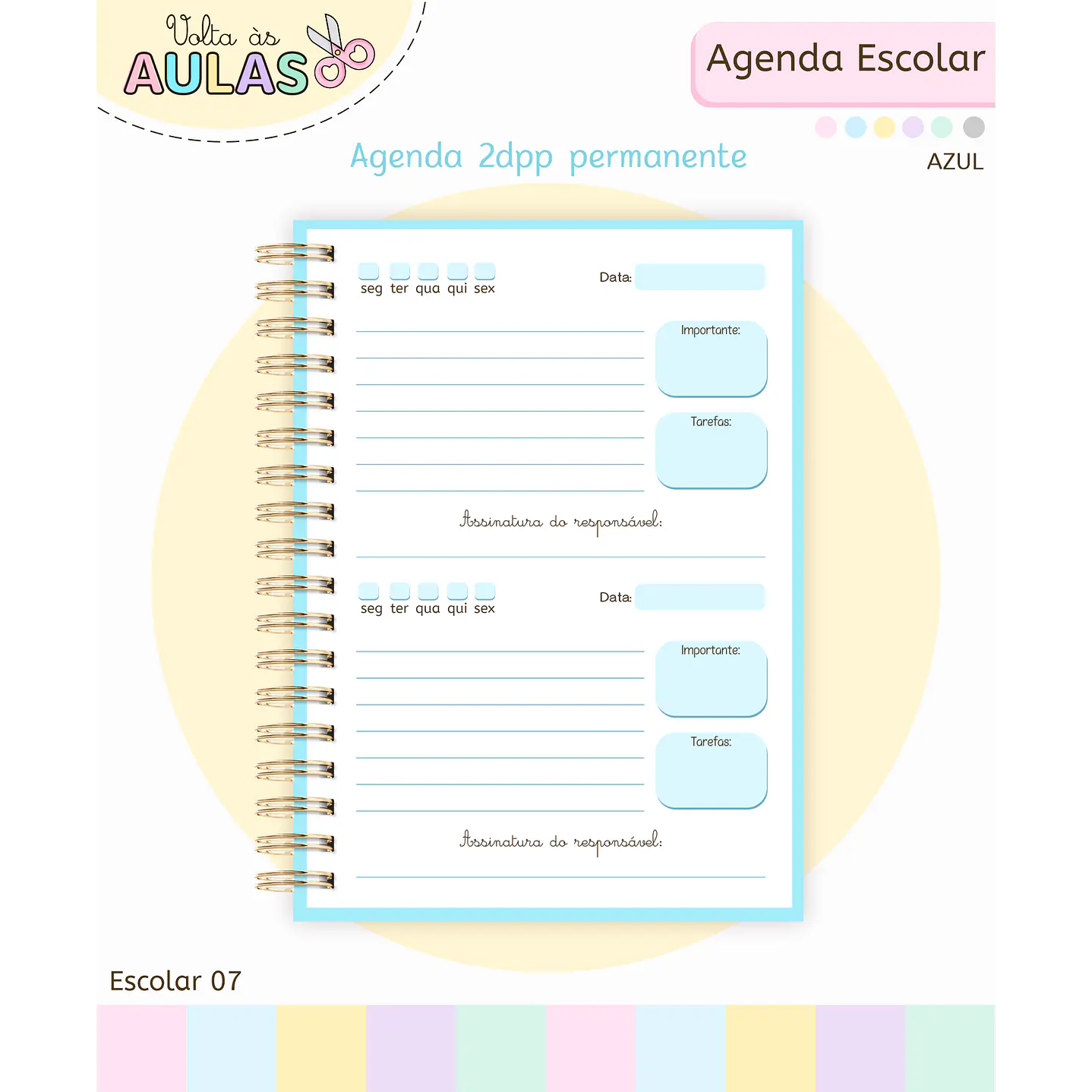 Pack Miolos de Agenda 2026 Datada e Permanente 7