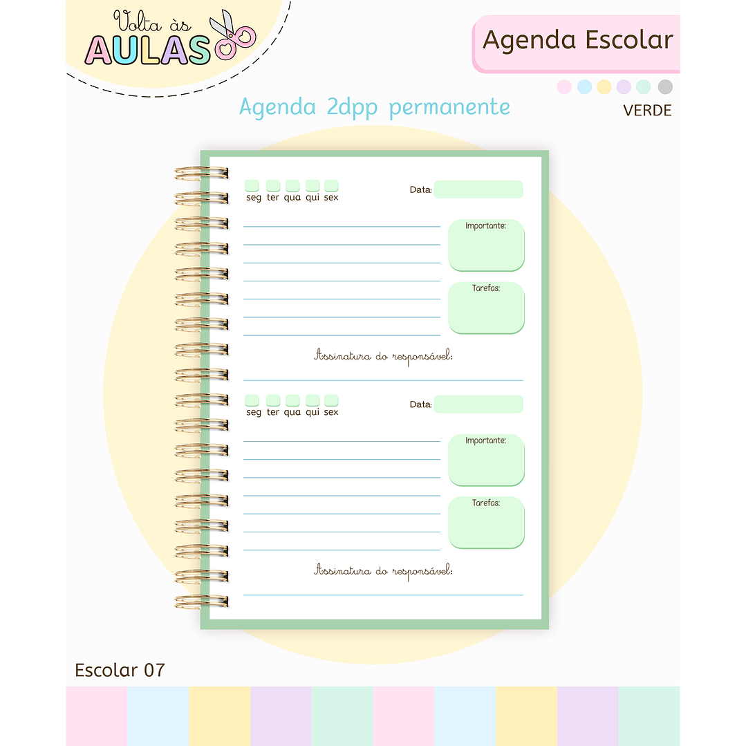 Pack Miolos de Agenda 2026 Datada e Permanente 11