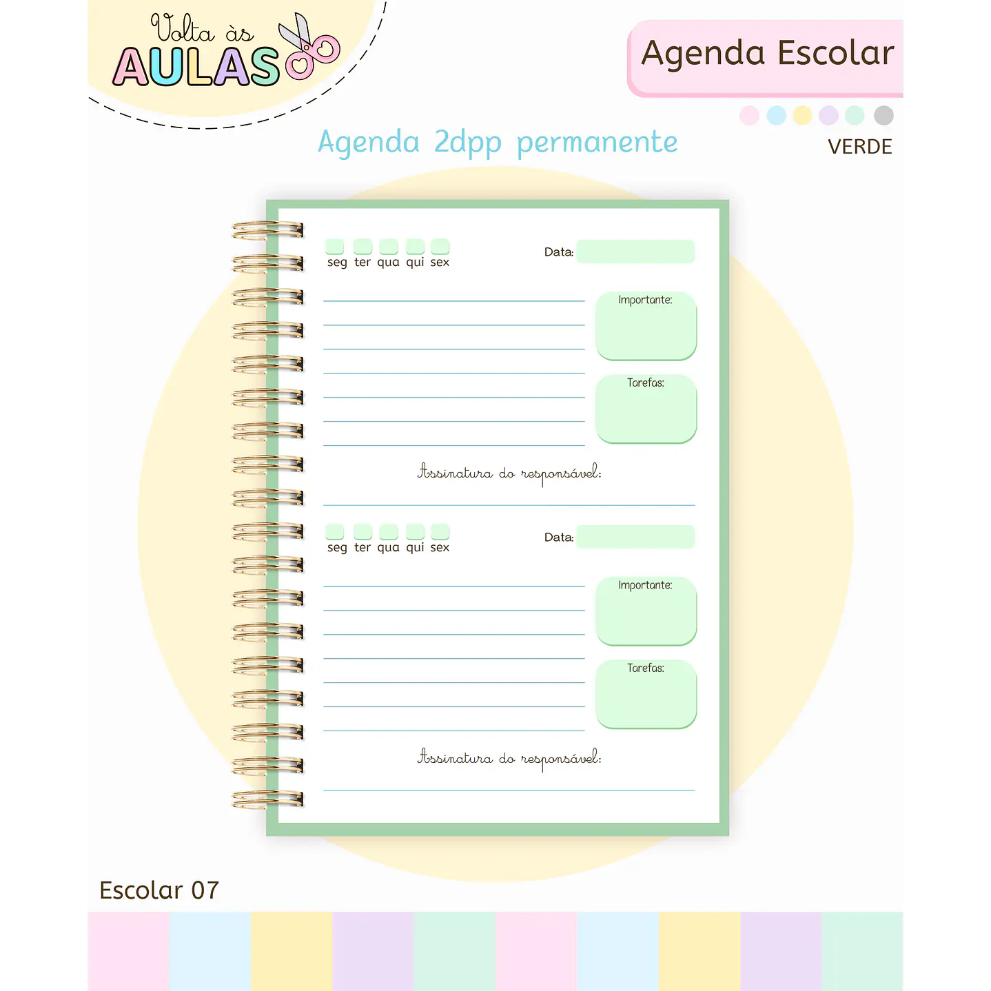 Pack Miolos de Agenda 2026 Datada e Permanente 11