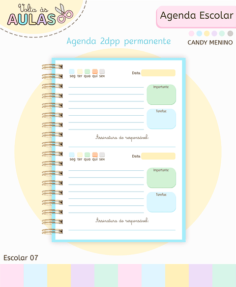 Pack Miolos de Agenda 2026 Datada e Permanente