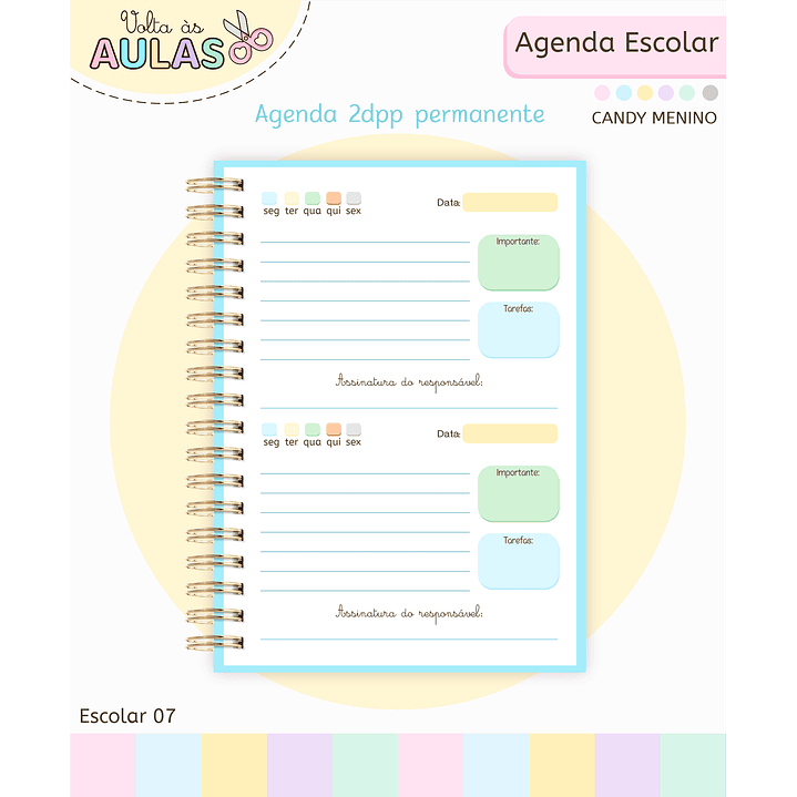 Pack Miolos de Agenda 2026 Datada e Permanente 2