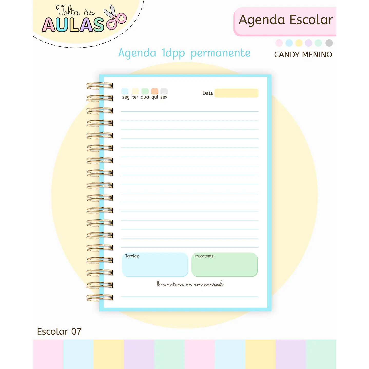 Pack Miolos de Agenda 2026 Datada e Permanente 17