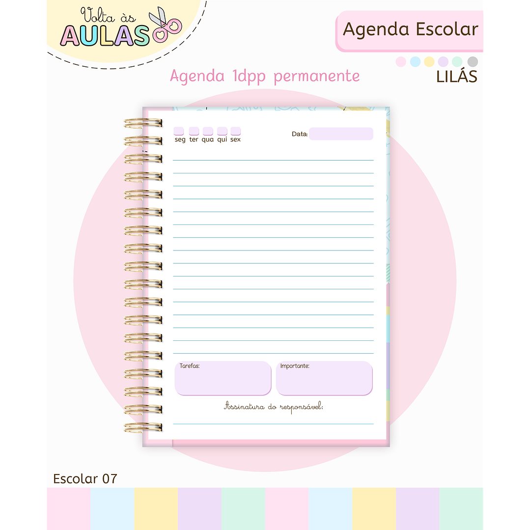 Pack Miolos de Agenda 2026 Datada e Permanente 18