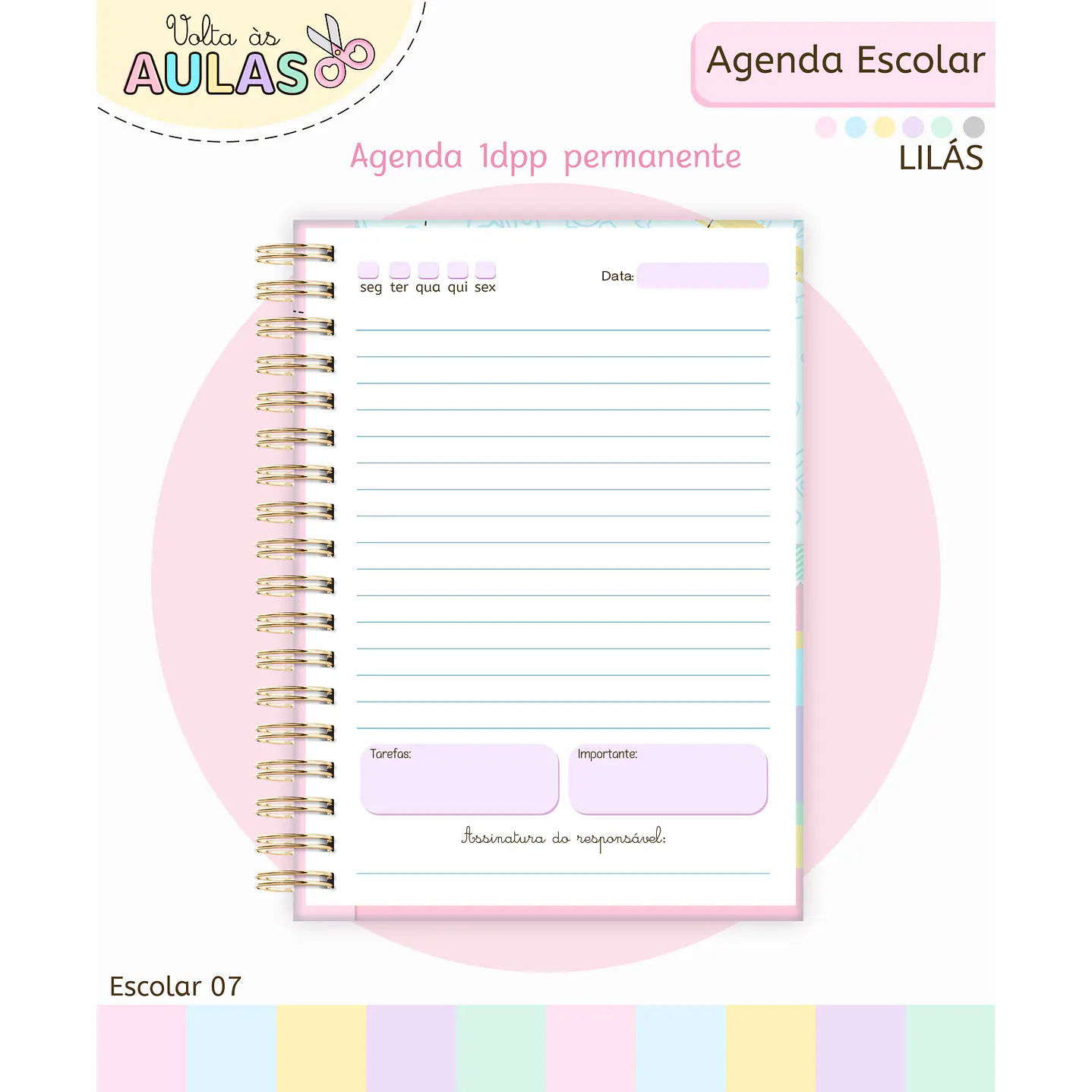 Pack Miolos de Agenda 2026 Datada e Permanente 18