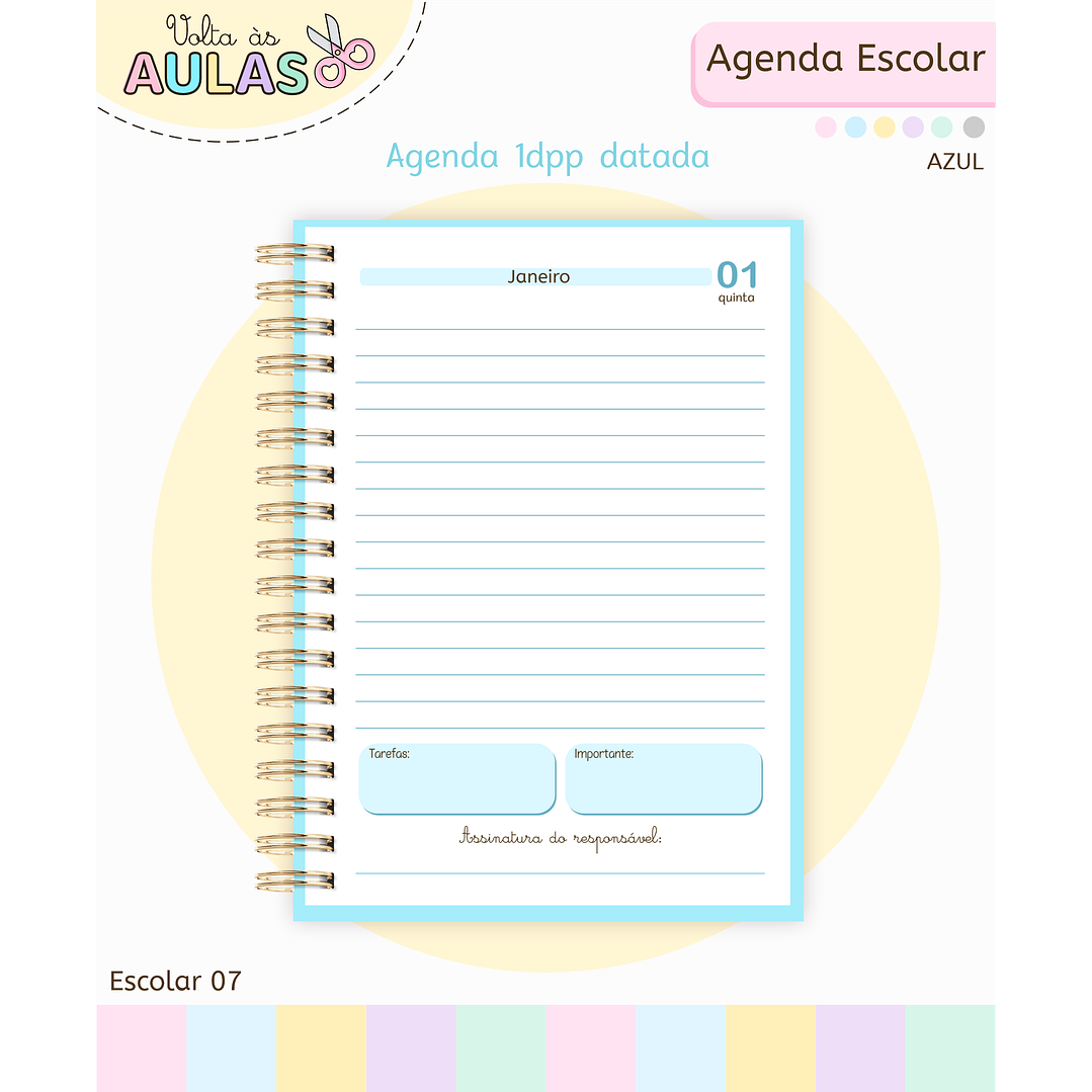 Pack Miolos de Agenda 2026 Datada e Permanente 19