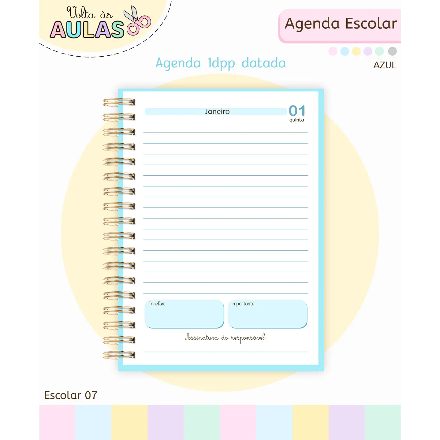 Pack Miolos de Agenda 2026 Datada e Permanente 19