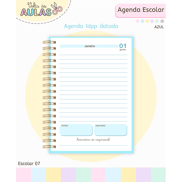 Pack Miolos de Agenda 2026 Datada e Permanente 19