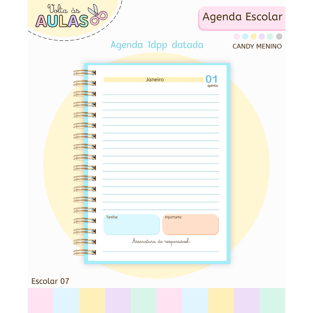 Pack Miolos de Agenda 2026 Datada e Permanente 21