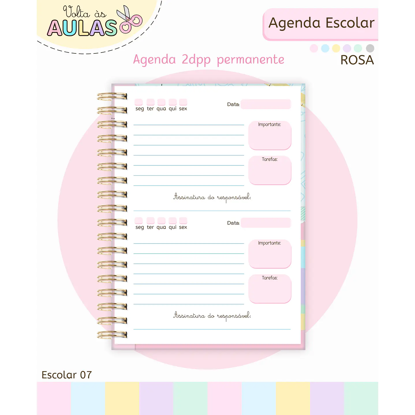 Pack Miolos de Agenda 2026 Datada e Permanente 22