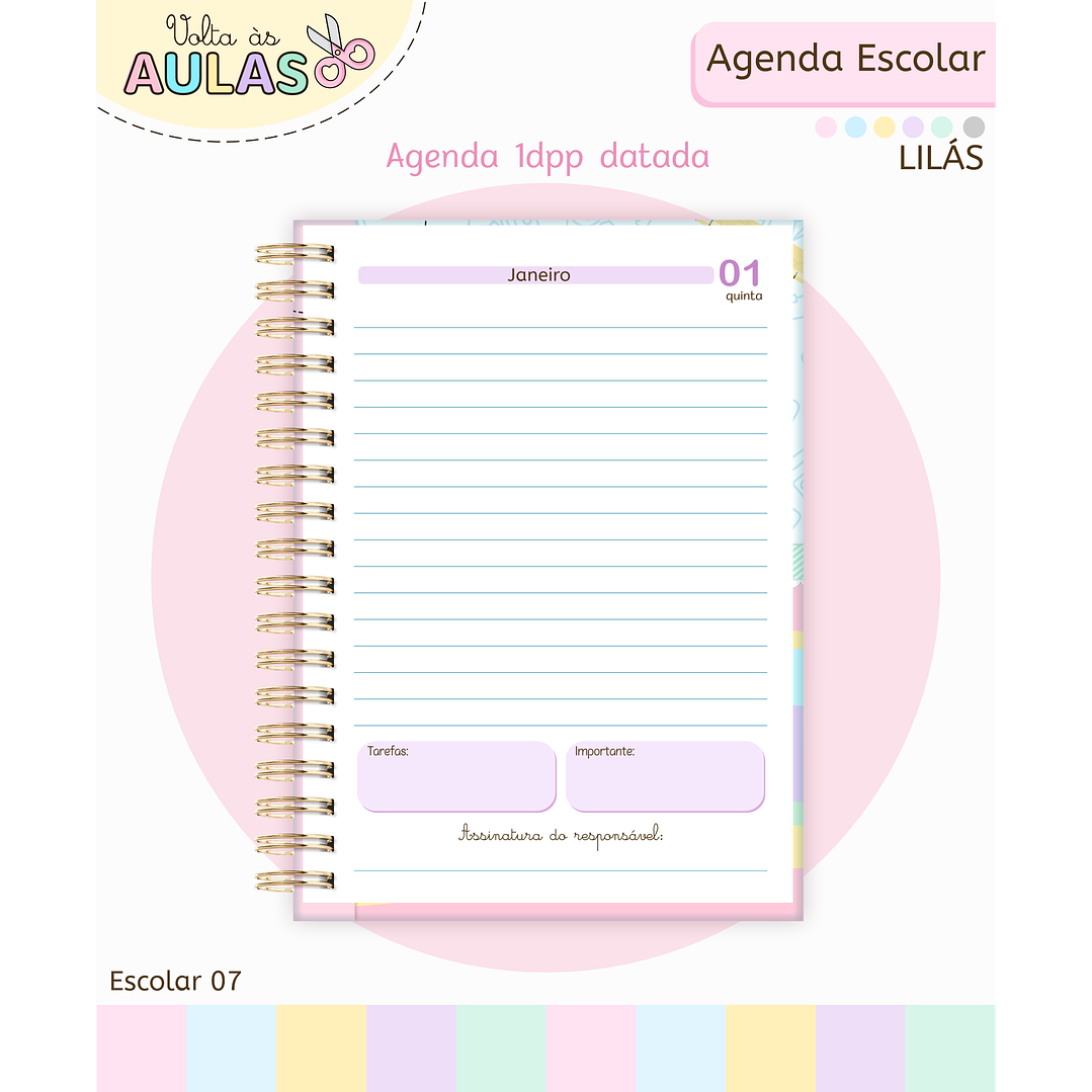 Pack Miolos de Agenda 2026 Datada e Permanente 3