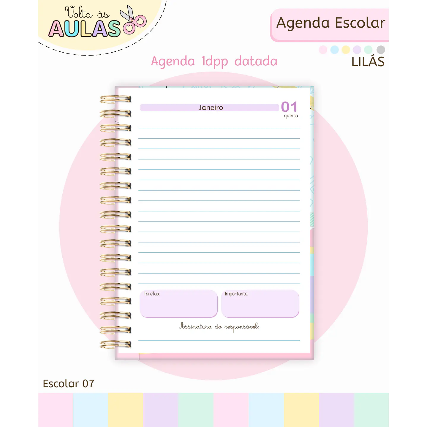 Pack Miolos de Agenda 2026 Datada e Permanente 3