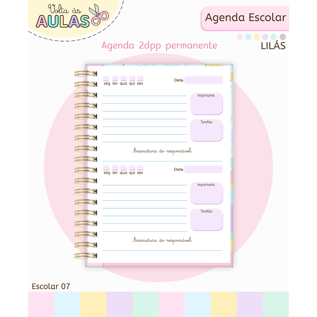 Pack Miolos de Agenda 2026 Datada e Permanente 26