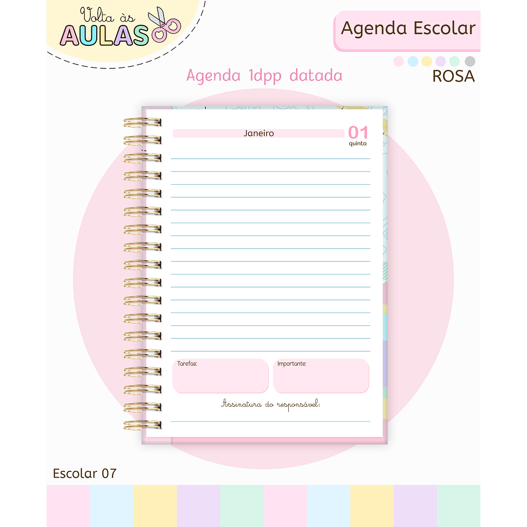 Pack Miolos de Agenda 2026 Datada e Permanente 27