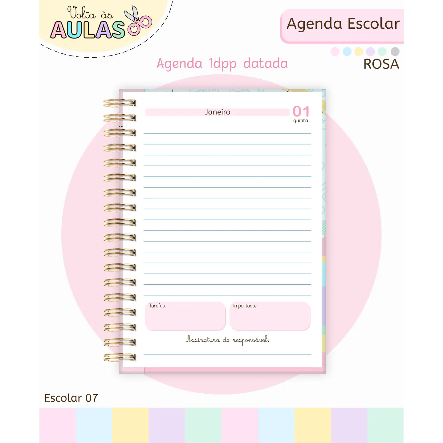 Pack Miolos de Agenda 2026 Datada e Permanente 27