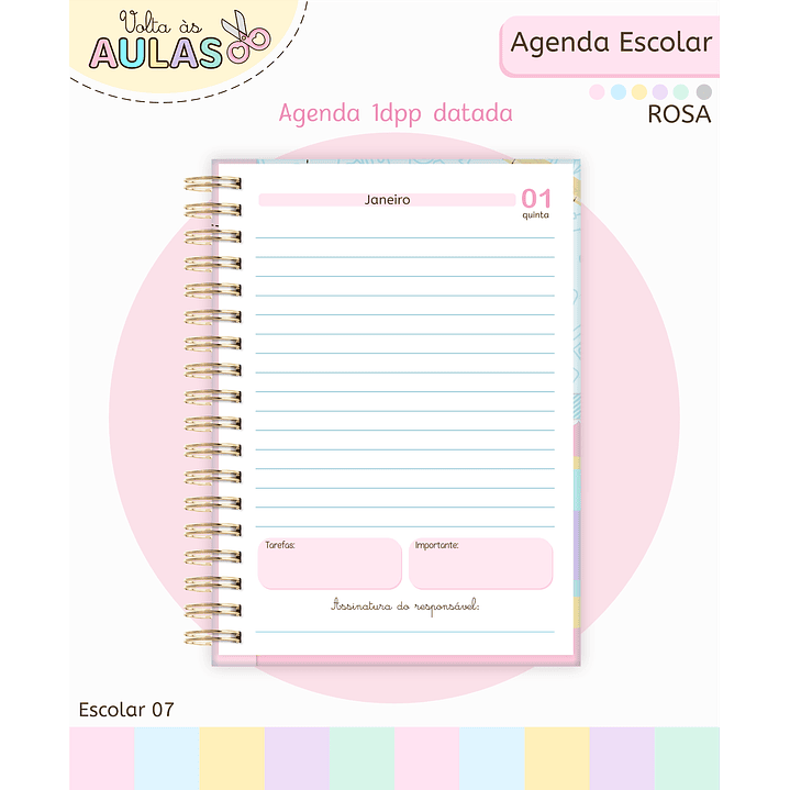 Pack Miolos de Agenda 2026 Datada e Permanente 27