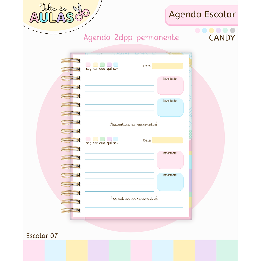 Pack Miolos de Agenda 2026 Datada e Permanente 28