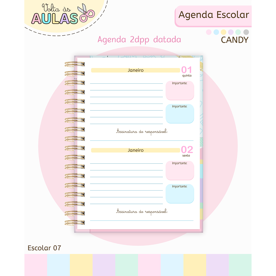 Pack Miolos de Agenda 2026 Datada e Permanente 29