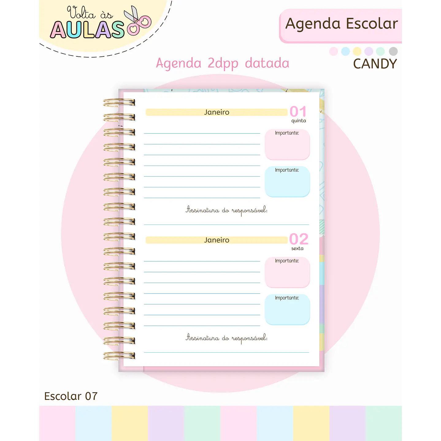Pack Miolos de Agenda 2026 Datada e Permanente 29