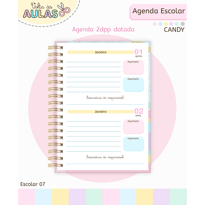 Pack Miolos de Agenda 2026 Datada e Permanente 29