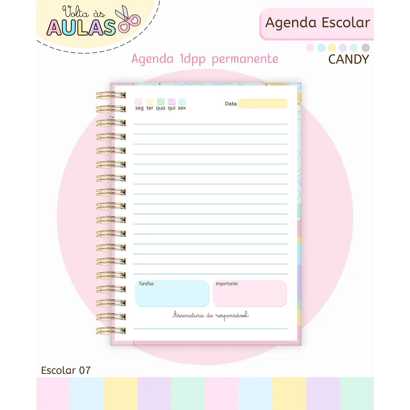 Pack Miolos de Agenda 2026 Datada e Permanente 30