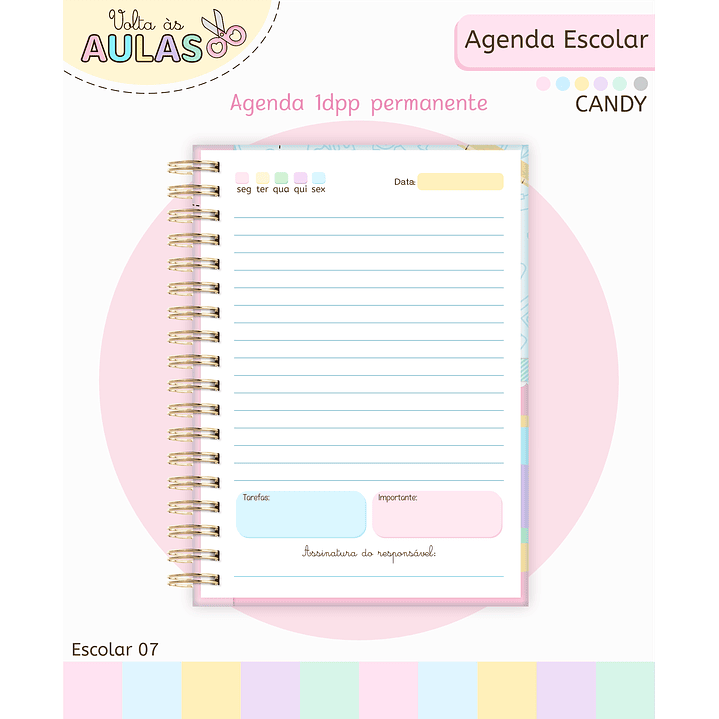 Pack Miolos de Agenda 2026 Datada e Permanente 30