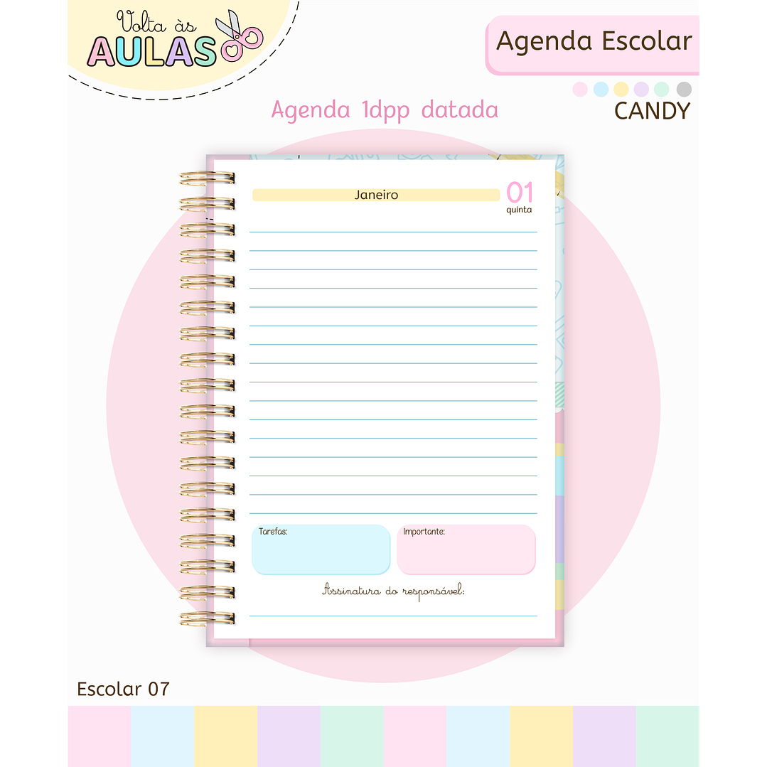 Pack Miolos de Agenda 2026 Datada e Permanente 31