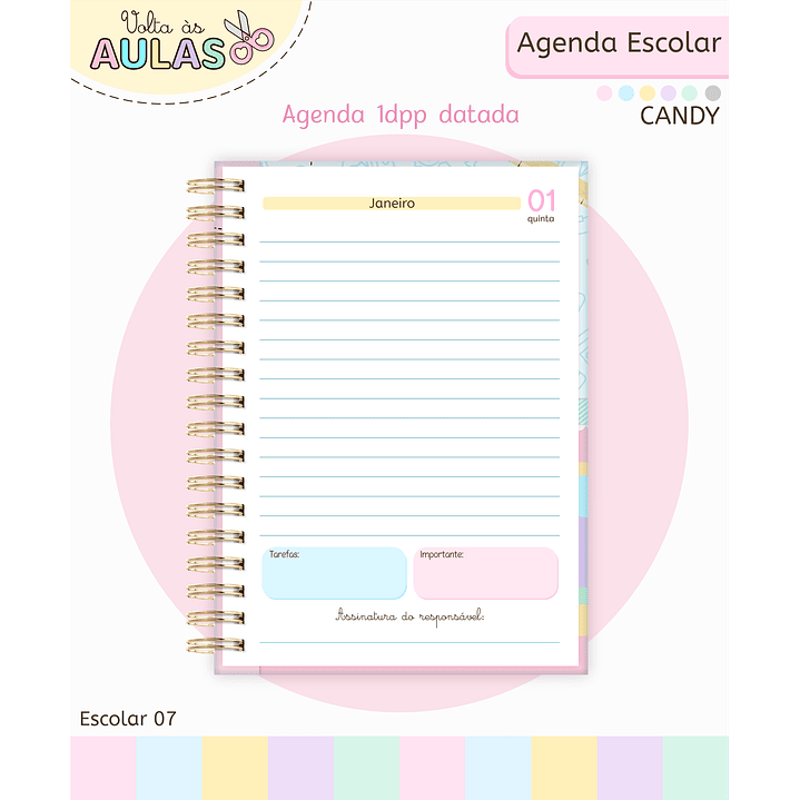 Pack Miolos de Agenda 2026 Datada e Permanente 31