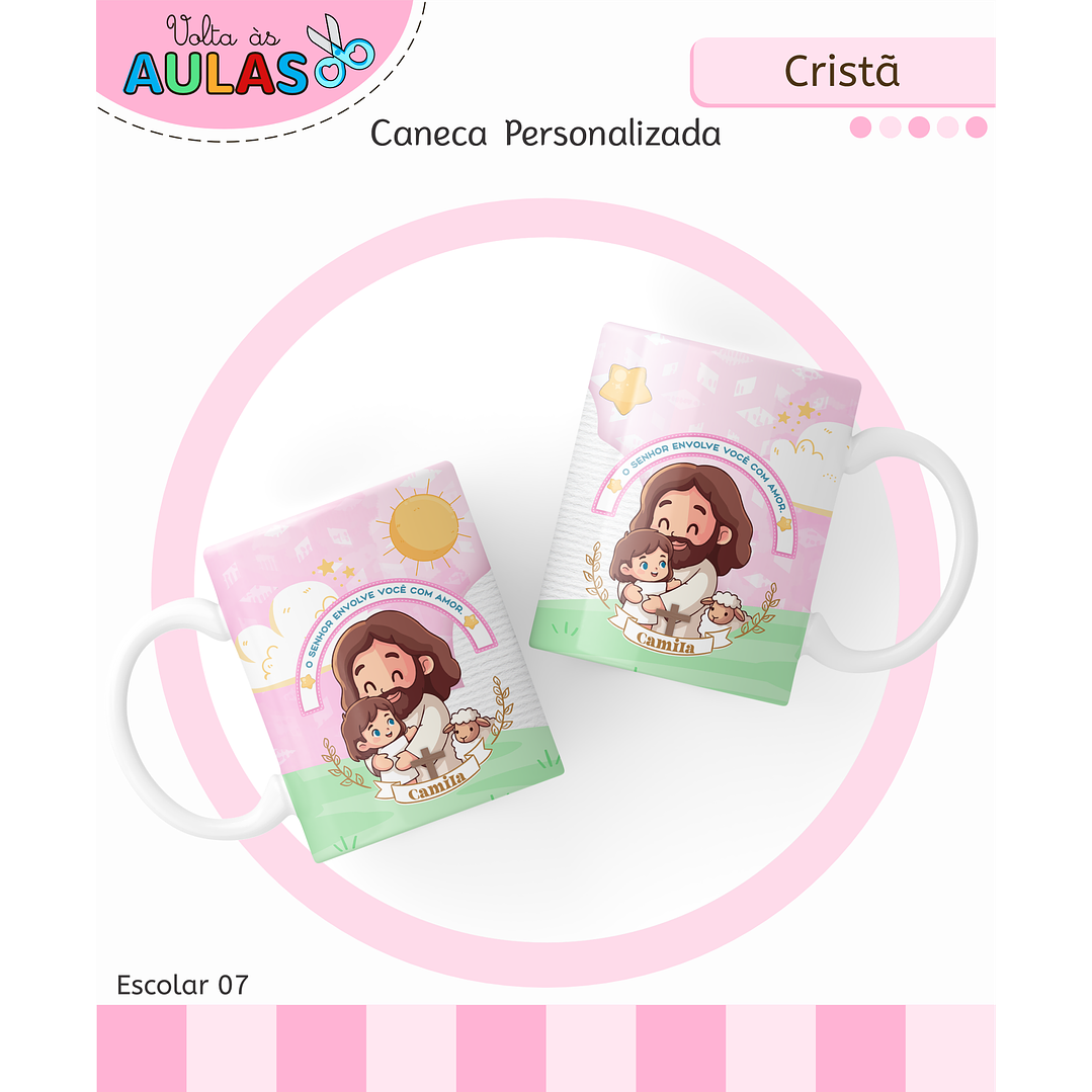 Encadernação Cristã Menina - Volta às Aulas Completo 2