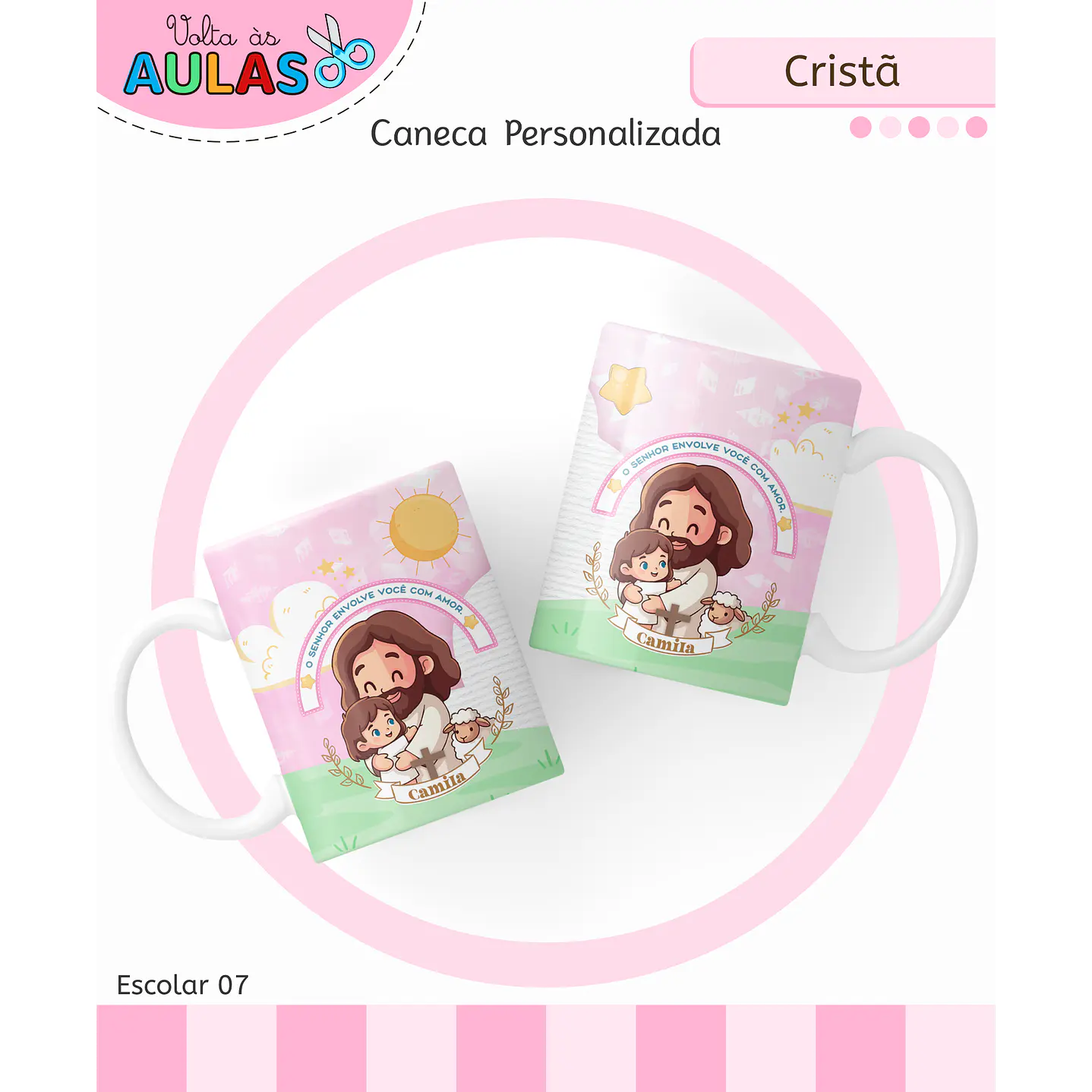 Encadernação Cristã Menina - Volta às Aulas Completo 2