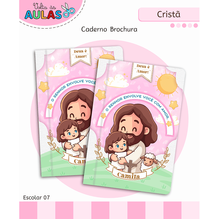 Encadernação Cristã Menina - Volta às Aulas Completo 5