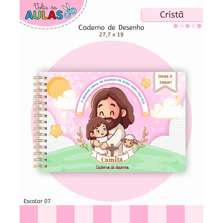 Encadernação Cristã Menina - Volta às Aulas Completo 7