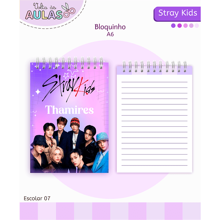 Kit Digital Encadernação Stray Kids - Volta às Aulas  3