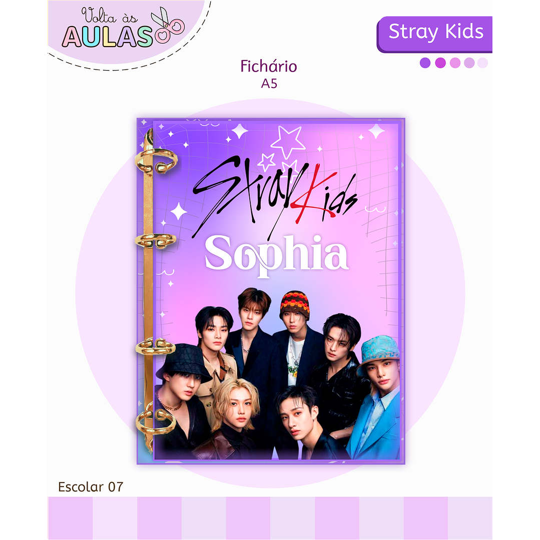 Kit Digital Encadernação Stray Kids - Volta às Aulas  4