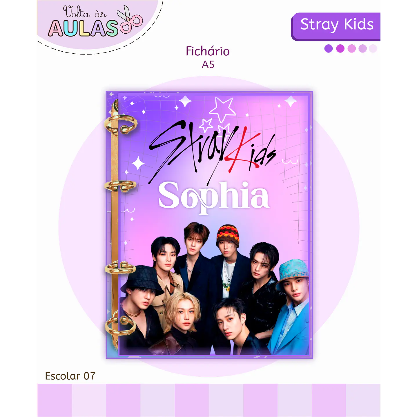 Kit Digital Encadernação Stray Kids - Volta às Aulas  4