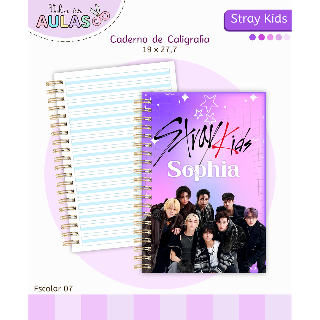 Kit Digital Encadernação Stray Kids - Volta às Aulas  5